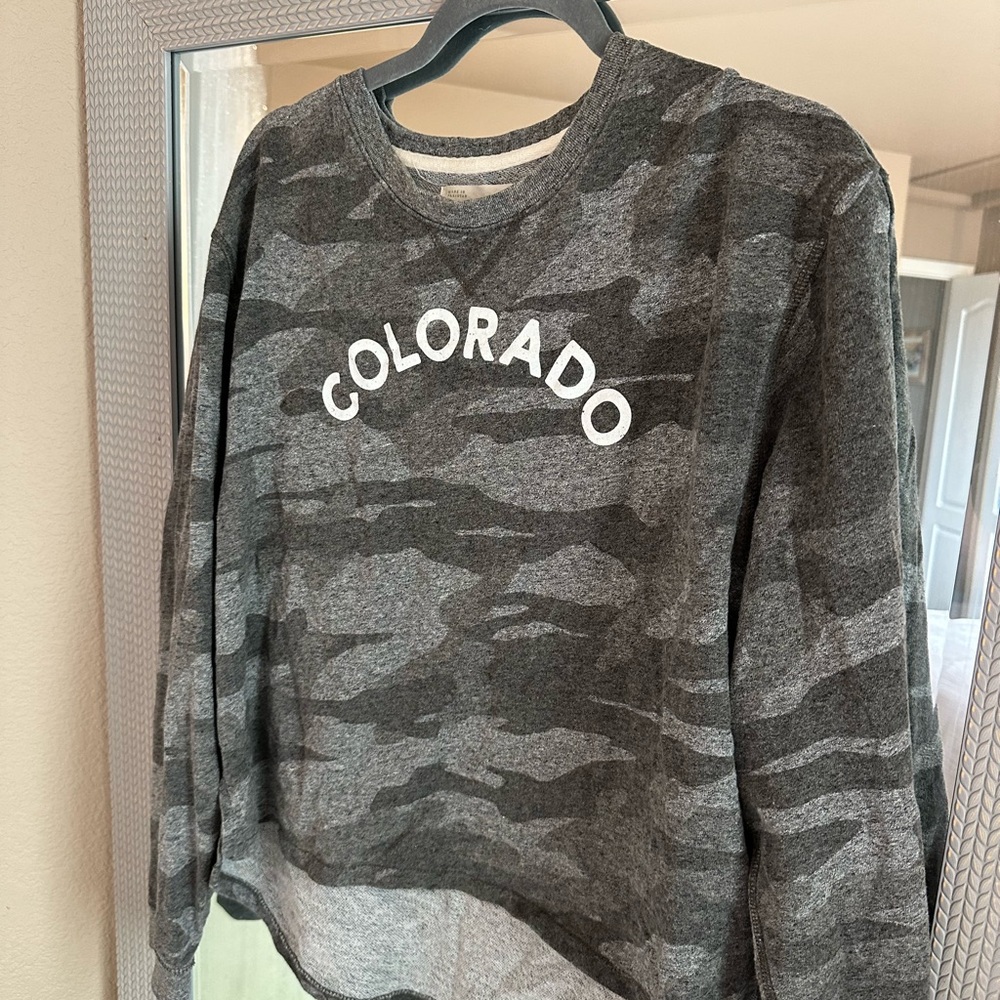 Gray Camo Sweater